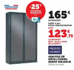 Hyper U PIERRE HENRY Armoire en métal offre