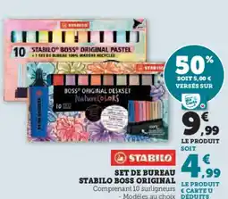 Hyper U STABILO Set de bureau boss original offre