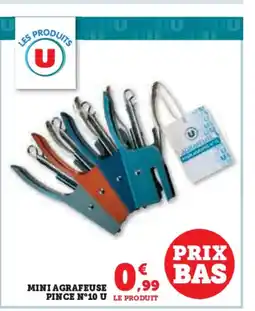 Hyper U Mini agrafeuse 99 pince n°10 u offre