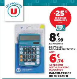 Hyper U Calculatrice de bureau u offre