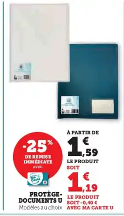 Hyper U Protège- documents u offre