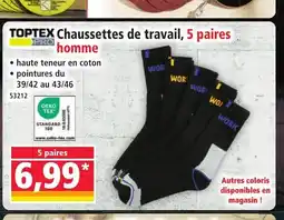 Norma TOPTEX Chaussettes de travail, 5 paires offre