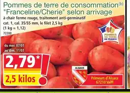 Norma Pommes de terre de consommation Franceline/Cherie selon arrivage offre