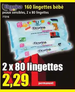Norma ELCURINA 160 lingettes bébé offre