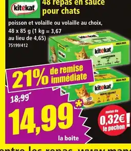 Norma KITEKAT 48 repas en sauce pour chats offre