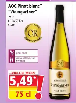 Norma AOC Pinot blanc Weingartner offre