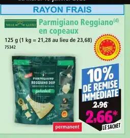 Norma VILLA GUSTO Parmigiano Reggiano en copeaux offre