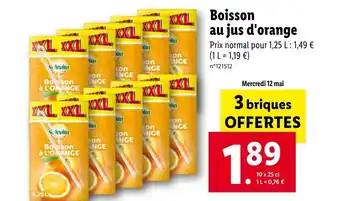 Lidl Boisson au jus d'orange offre