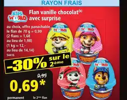 Norma KIDS WORLD Flan vanille chocolat avec surprise offre
