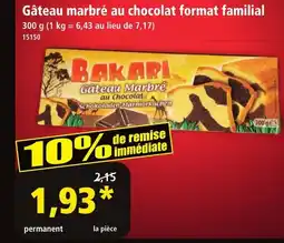 Norma Gâteau marbré au chocolat format familial offre
