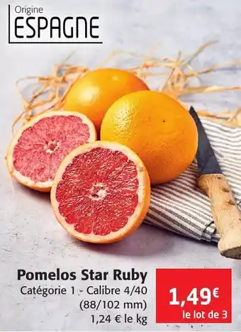 Colruyt Pomelos star ruby offre