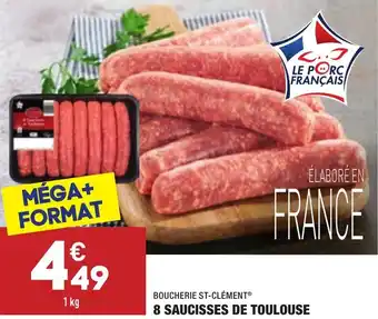 ALDI 8 Saucisses de toulouse offre