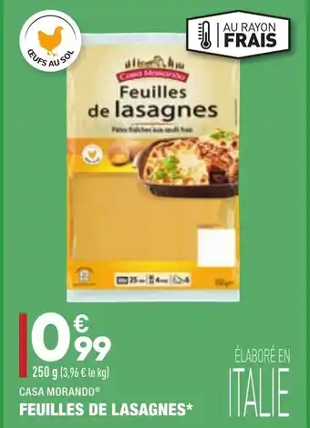 ALDI Feuilles de lasagnes offre