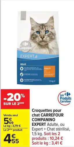 Carrefour Croquettes pour chat carrefour companino expert offre