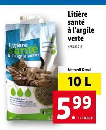 Lidl Litière santé à 'argile verte offre