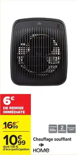 Carrefour Chauffage soufflant offre