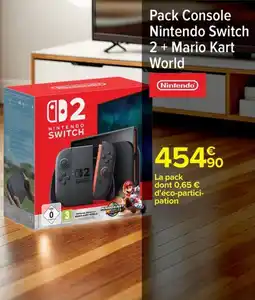 Carrefour Pack console nintendo switch 2 + mario kart world offre