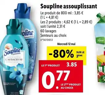 Lidl Soupline assouplissant offre