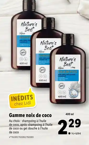 Lidl Gamme noix de coco offre