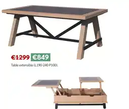 Meubles Crack Table extensible offre
