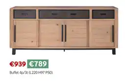 Meubles Crack Buffet 4p/3t offre