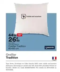 BUT Canard - oreiller tradition offre