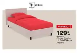 BUT Lit 90x190 cm archie offre
