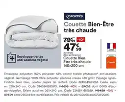 BUT Bien - couette -etre très chaude offre