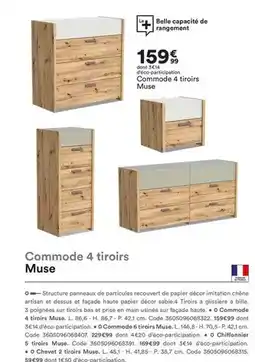 BUT Muse - commode 4 tiroirs offre