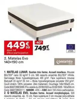 BUT Bultex - matelas evo offre