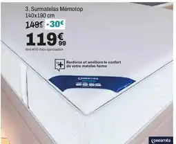 BUT Surmatelas mémotop 140x190 cm offre