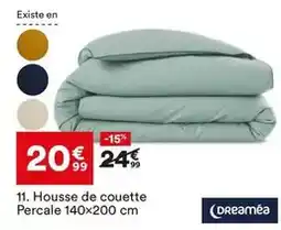 BUT Housse de couette percale 140x200 cm offre