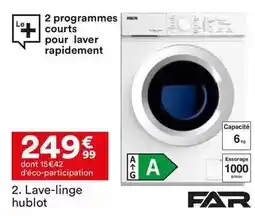 BUT Far - lave-linge hublot offre