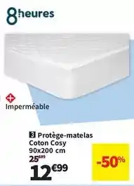 Conforama Cosy - protège-matelas coton 90x200 cm offre