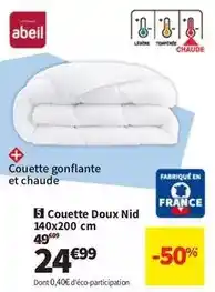Conforama Abeil - couette doux nid offre