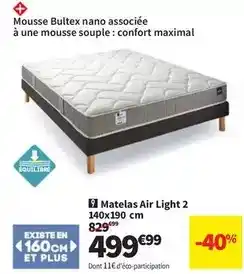Conforama Bultex - matelas air light 2 offre