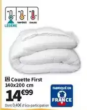 Conforama Couette first 140x200 cm offre