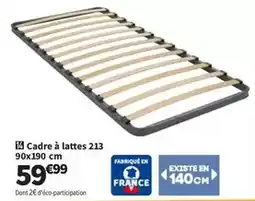 Conforama Cadre à lattes 213 90x190 cm offre