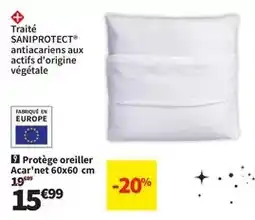 Conforama Protège oreiller acar'net 60x60 cm offre