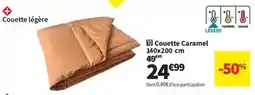 Conforama Couette caramel offre