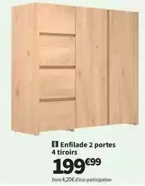 Conforama Enfilade 2 portes 4 tiroirs offre