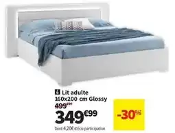 Conforama Lit adulte 160x200 cm glossy offre