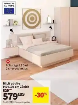 Conforama Lit adulte 140x190 cm zenith offre