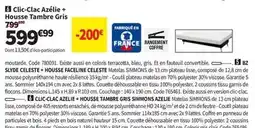 Conforama Housse tambre gris offre