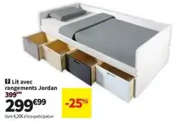 Conforama Jordans - lit avec rangements jordan offre
