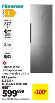 Conforama Hisense - enchassasable : sladare a vos meubles de cuisine 1 porte offre