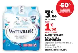 U Express Eau minerale naturelle wattwiller offre