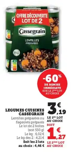 U Express Legumes cuisines cassegrain offre