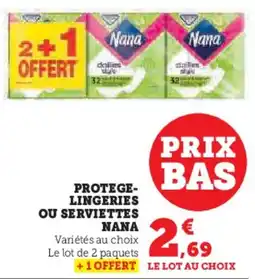 U Express Protege lingeries ou serviettes nana offre