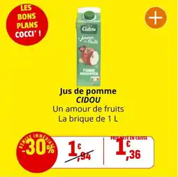 Coccimarket Jus de pomme cidou offre